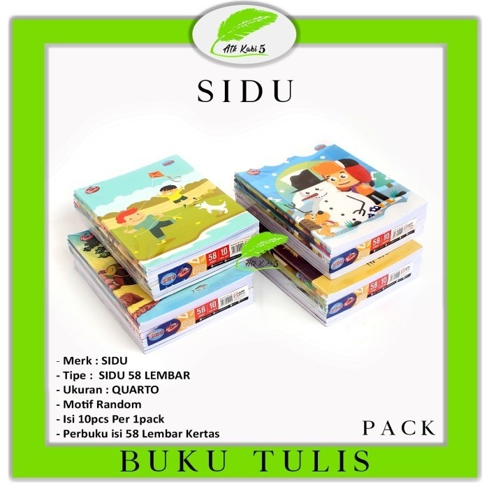 

Buku Tulis Sidu 58 Lembar [ Pack ]