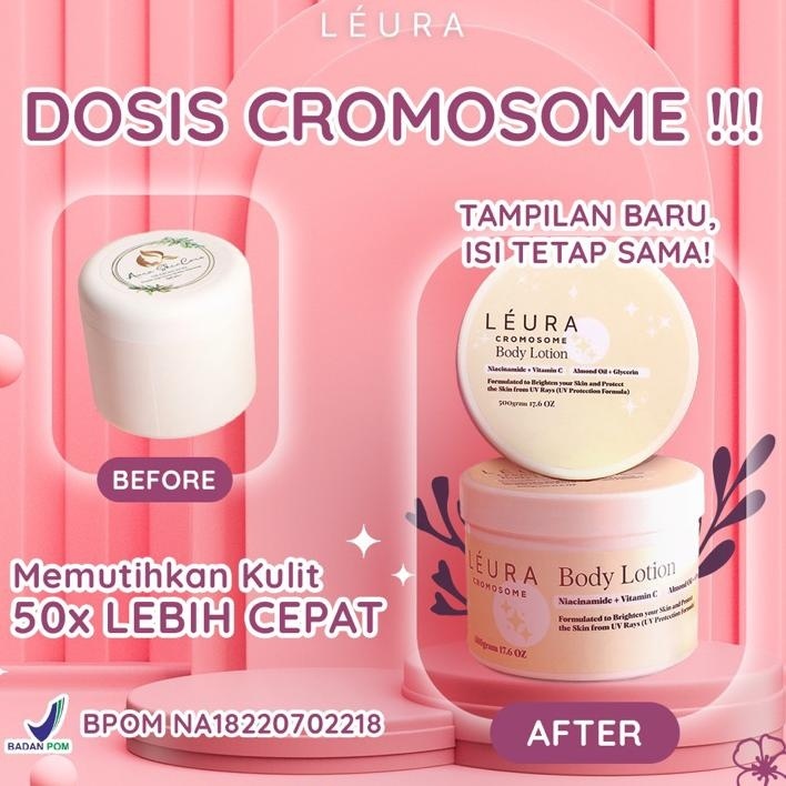 Leura Body Lotion Cromosome 250Gr & 500Gr || Hb Kromosom Bpom