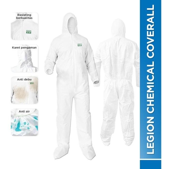 Terlaris Legion Hazmat Suit Chemical Coverall Wearpack Disposable Baju Apd