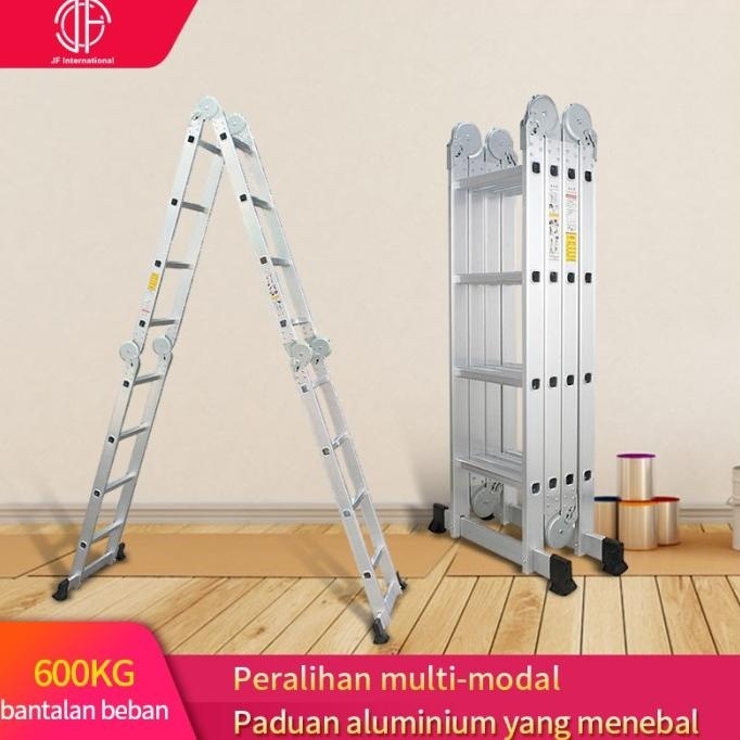 Tangga aluminium lipat multi-fungsi ukuran 4,7 meter