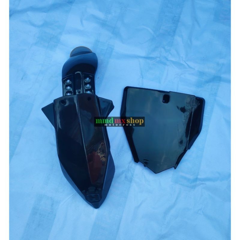 SPAKBOR DEPAN DAN PAPAN NOMOR HUSQVARNA CR65 SET SUPERMOTO KLX BF DTRACKER CRF 150 L