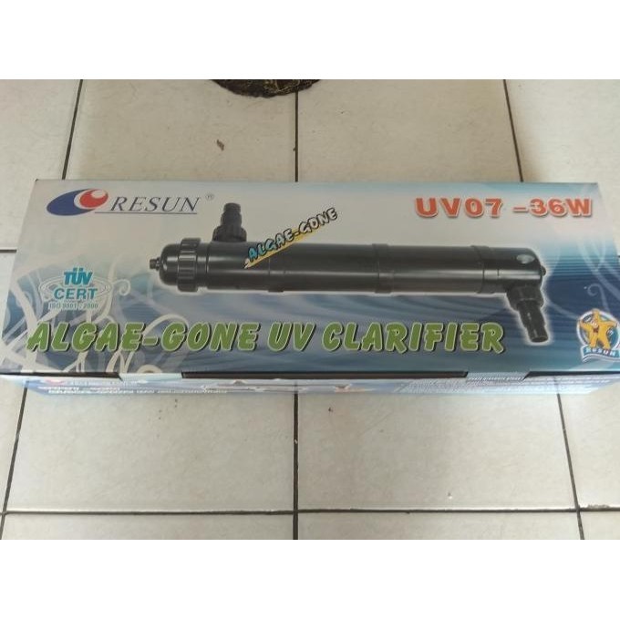 Aquarium Kolam Ikan Lampu Uv Resun Uv07 36 Watt Alga Gone Uv Clarifier