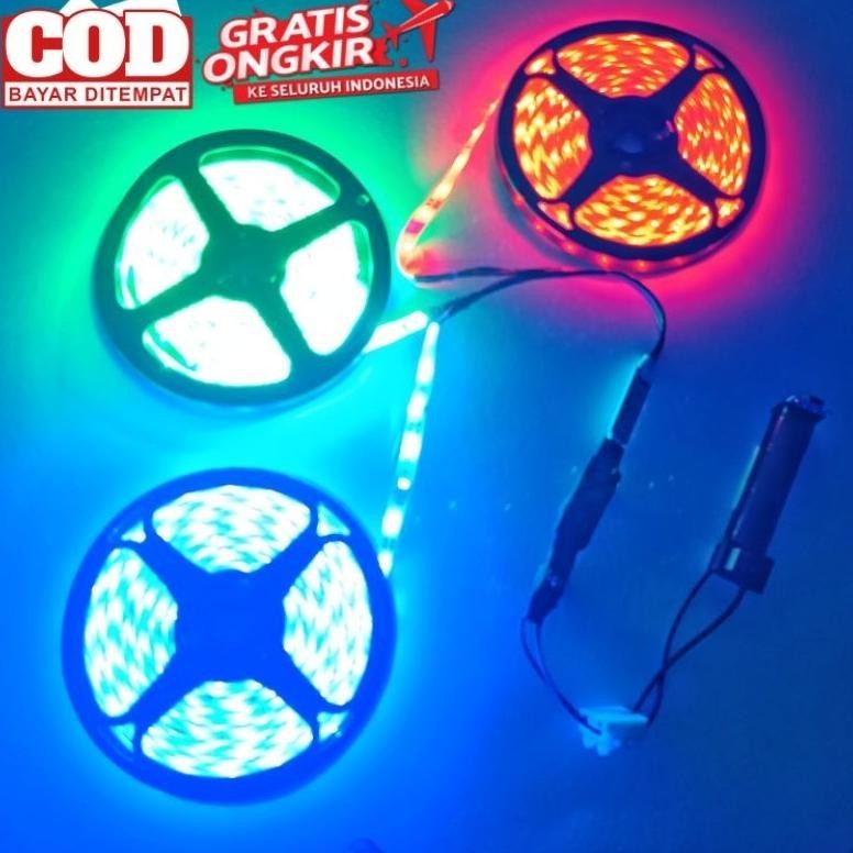 SALE LAMPU LED STRIP RGB LAYANG LAYANGAN SENSOR CAHAYA BISA DI CAS SIAP PAKAI PROMO