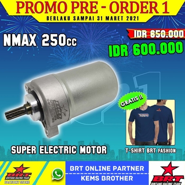 ✅Ori Dinamo Starter Nmax Brt Bore Up 250Cc Diskon