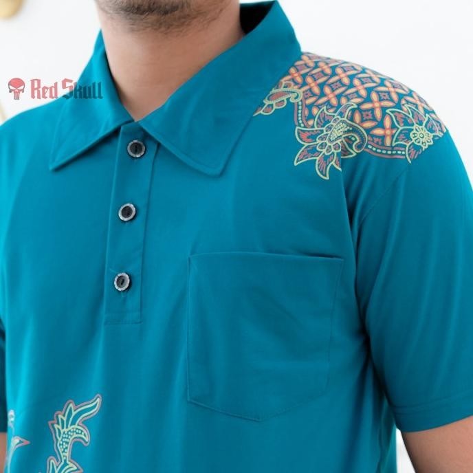 Miliki kaos kerah (ADA KANTONG) batik bawah - kaos kerah polo katun soft - abu sma, M