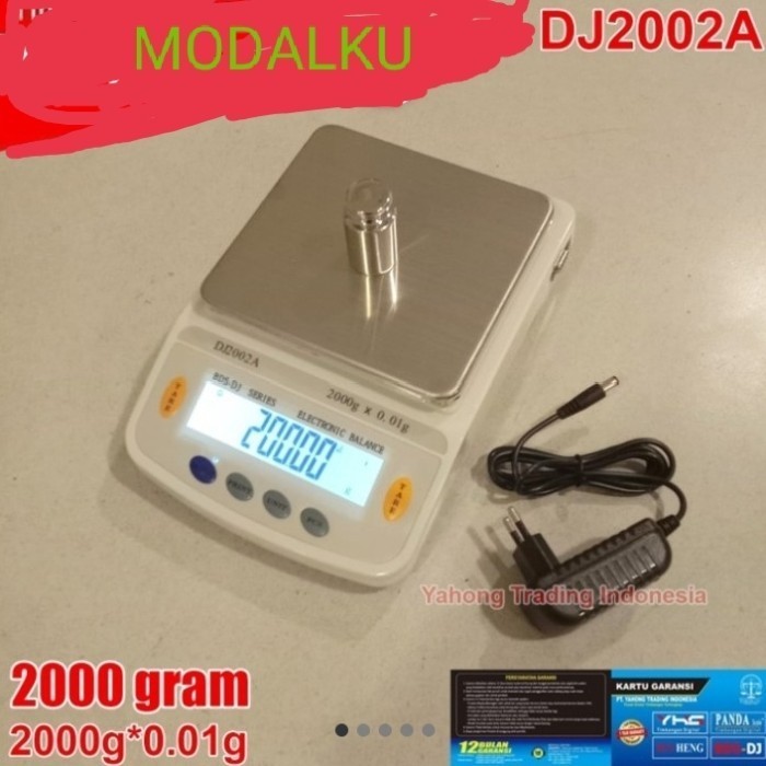 ✅Sale Timbangan Digital Lab Elektronik Balance.Dj2002A.2000G.0.01G.Dbs-Dj Diskon