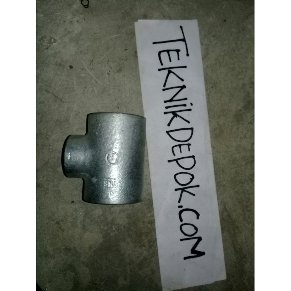 vlok tee besi 2 x 1 1/2 inch flok tee Flok T besi sambungan pipa air