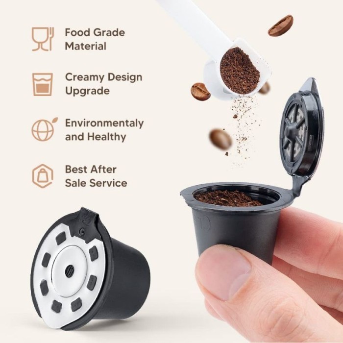 REFILLABLE REUSABLE COFFEE CAPSULE STAINLESS REFILL CAPSULE NESPRESSO