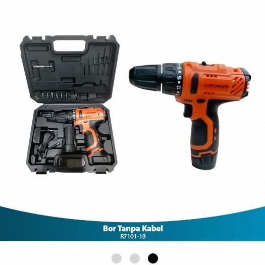 ✨New Mesin Bor Cordless 12V Set R7101 1B -Fixman Terbaru