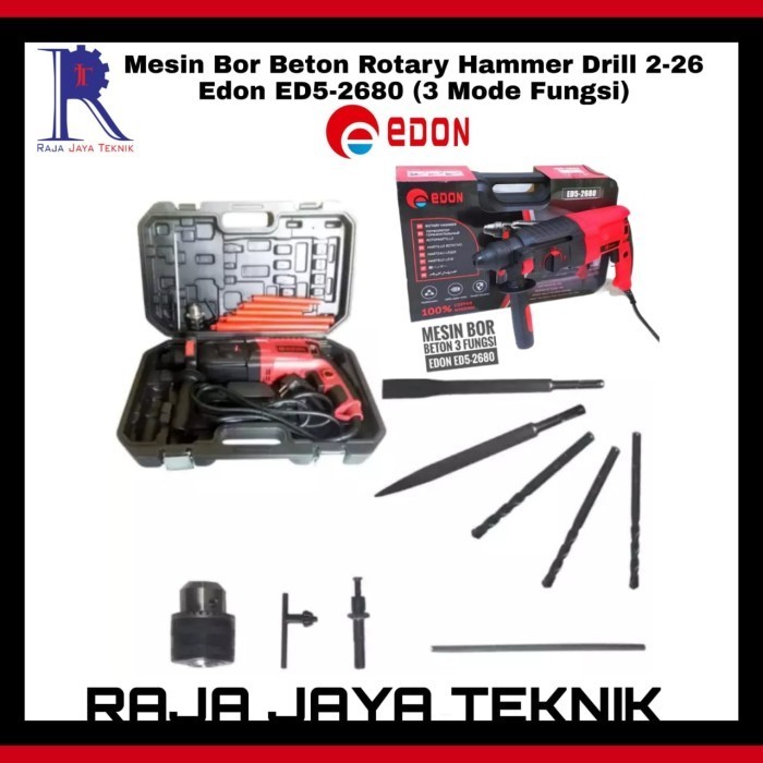 ✨New Ori Mesin Bobok Tembok Beton Mesin Bor Hammer Rotary Hammer Edon Ed5-2680 Terbaru