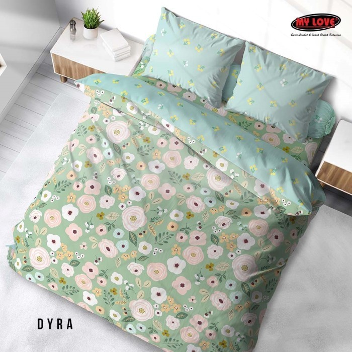 [New Ori] Bedcover  Sprei Set My Love Queen 160X200 Corak Dyra Berkualitas
