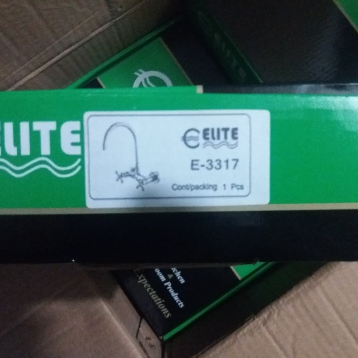 [New Ori] Kran Sink Tembok Angsa / Kran cuci piring (Panas+Dingin) - Elite E3317