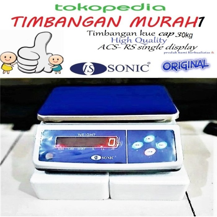 [New] Timbangan Dapur Digital Kue-Daging Sonic Acs Rs Cap 30Kg Terbaru
