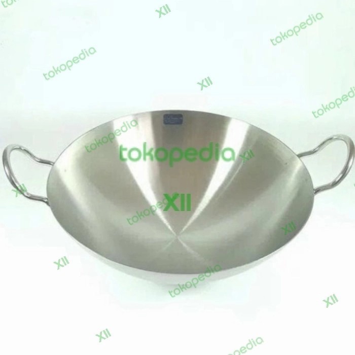 [New Ori] Bima Chefs Asian Wok Ø36Cm Sus304 Kuali Wajan Stainless Food Grade Terbatas
