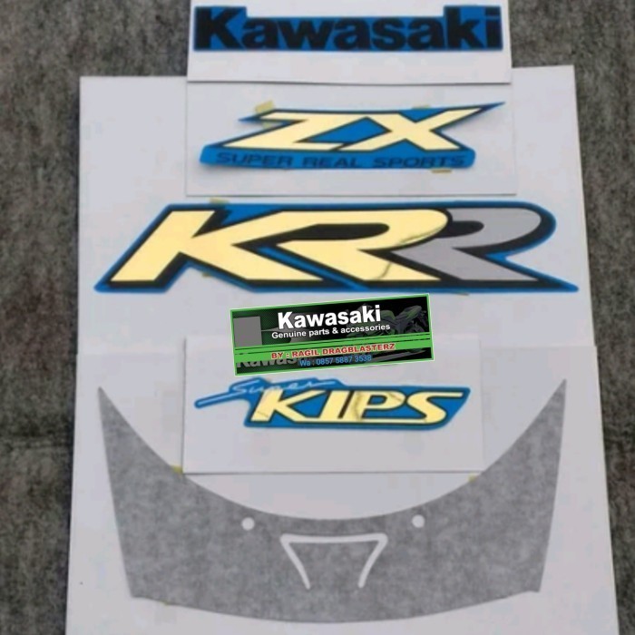 [New] Stiker Striping Set Ninja Rr Old Zx Biru Original Kawasaki Terbaru
