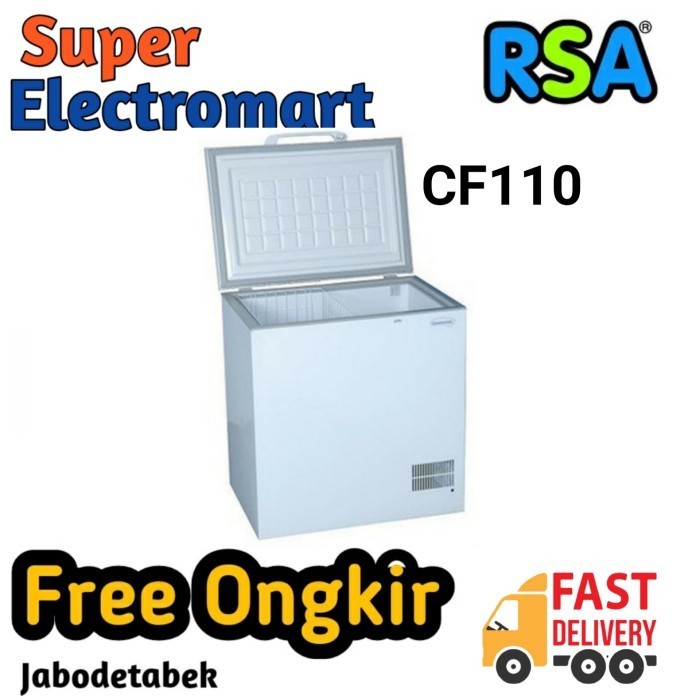 [New] Chest Freezer Rsa 110 Lemari Pembeku 100 Liter Freezer Box Berkualitas