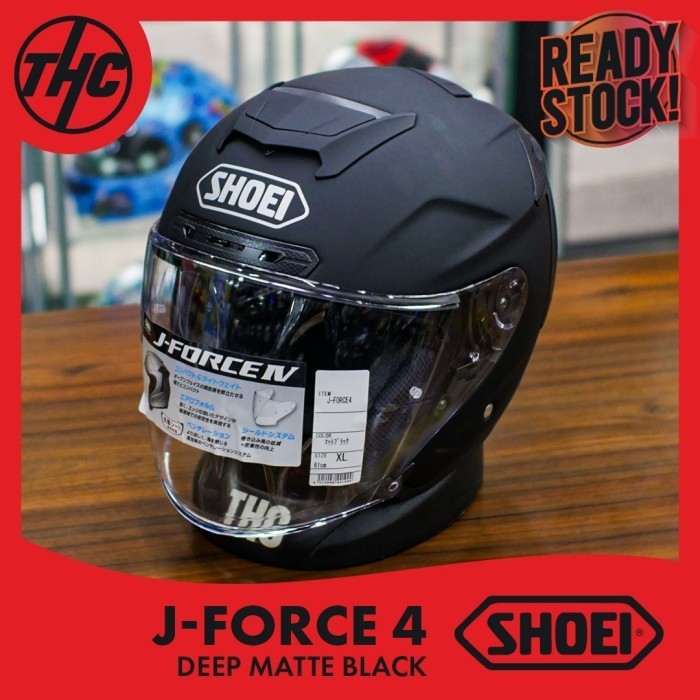 [New] Shoei J-Force 4 Deep Black Matte Half Face Helm J Force4 Or1Ginal Terbatas