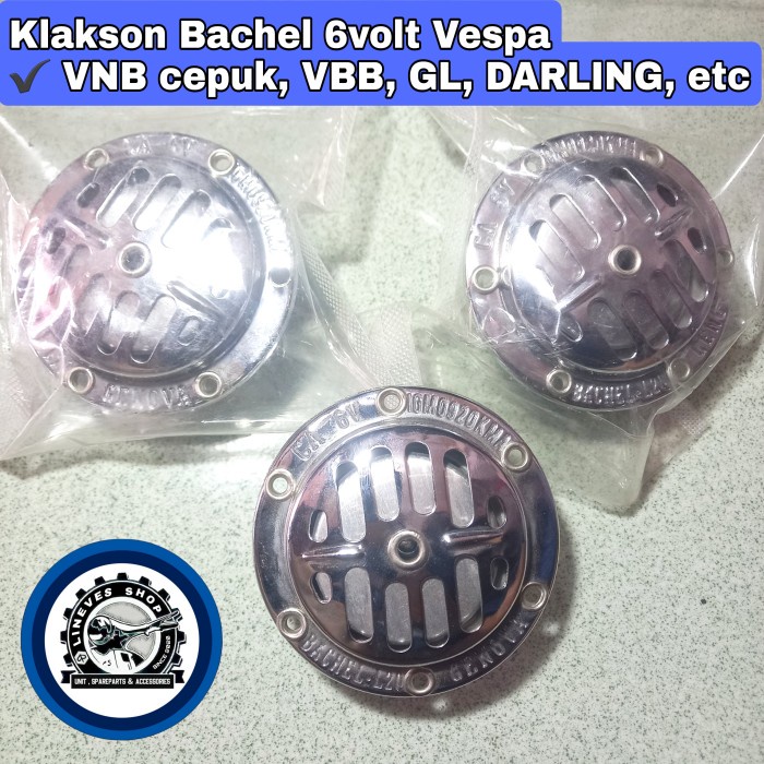 [Original] Klakson Bachel 6Volt Vespa Vnb Cepuk Vba Vbb Granlusso Darling Ss90 Diskon
