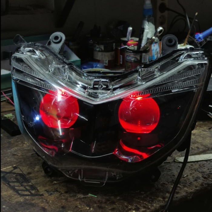 [Ori] Headlamp Nmax Projie Pajero Dakkar Original Sdh Termasuk Headlamp Ori Berkualitas