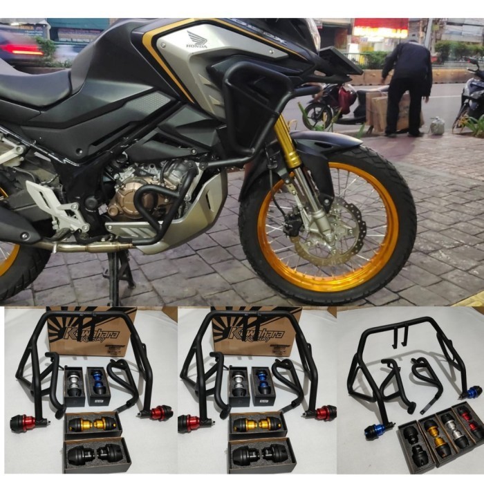 [Original] Tubular Cb150X Plus Jalu Black Diamond Crash Bar Frame Slider Cb150X Berkualitas
