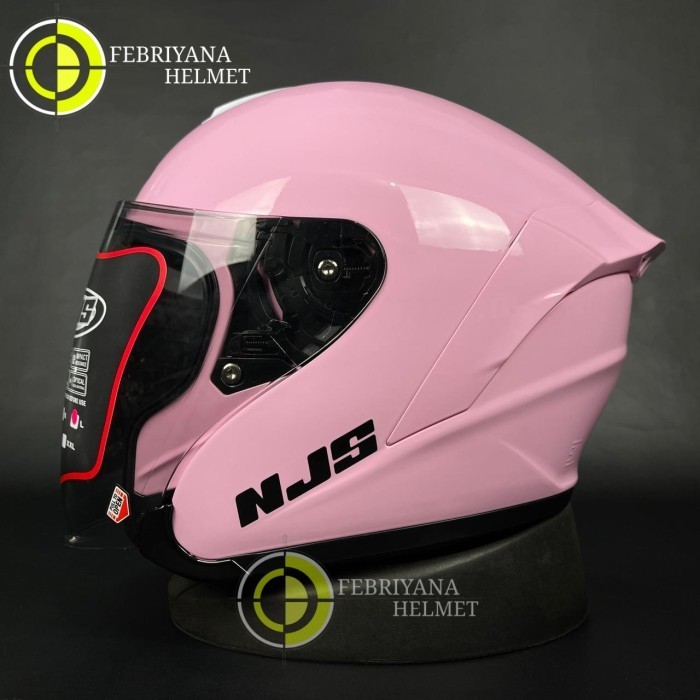 [Ori] Helm Njs Kairoz Solid Peach Pink Half Face Njs Kairoz Diskon