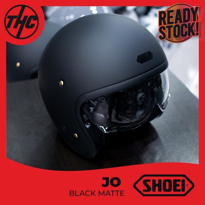 [New] Shoei Jo Black Matte Half Face Shoei Berkualitas