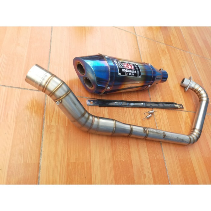 [Original] Knalpot Fulcacing Tiger Megapro Cb 150 R Yoshimura R11 Biru 1 Terbaru