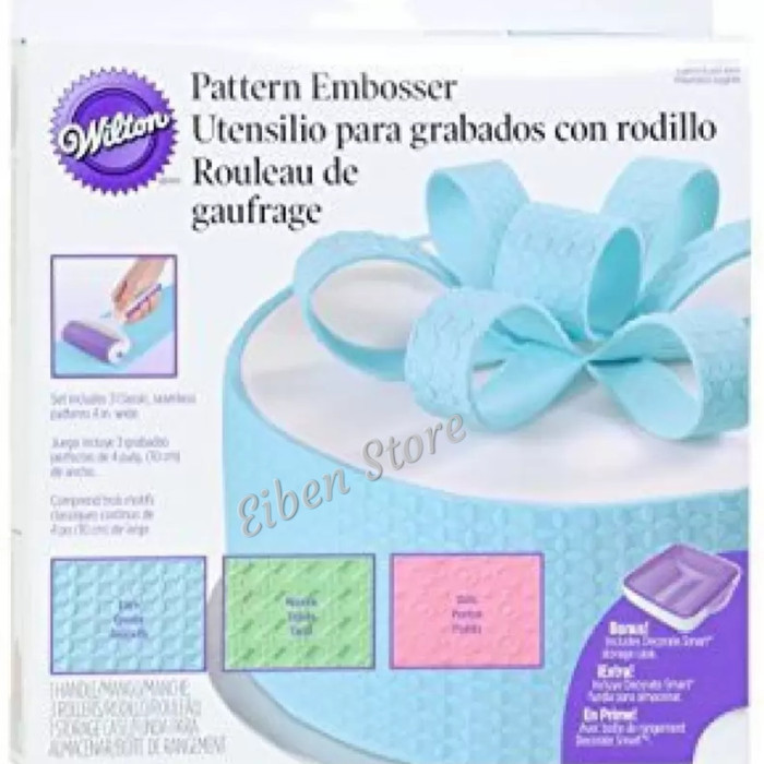 

[New Ori] Wilton Fondant 3 Roll Pattern Embosser With Box Terbaru