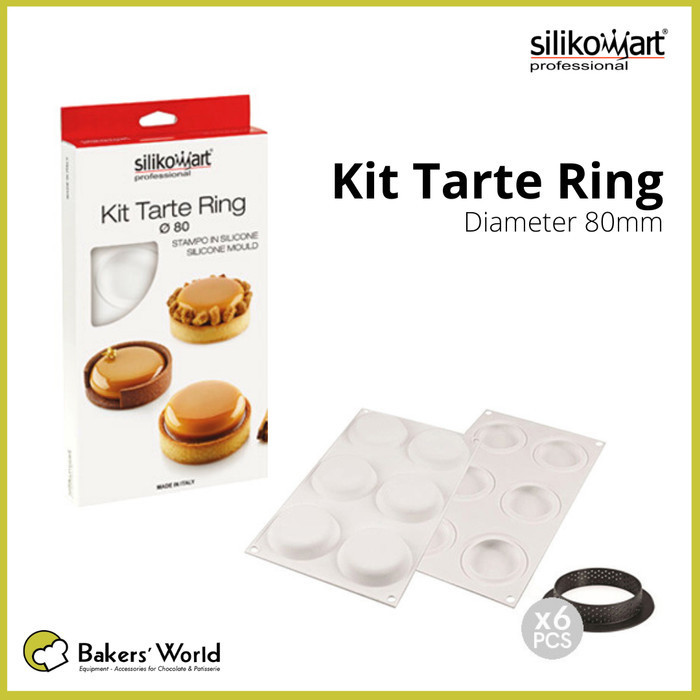 

[New Ori] Cetakan Pie Logam Dan Silikon - Silikomart - Kit Tarte Ring D.80Mm Limited