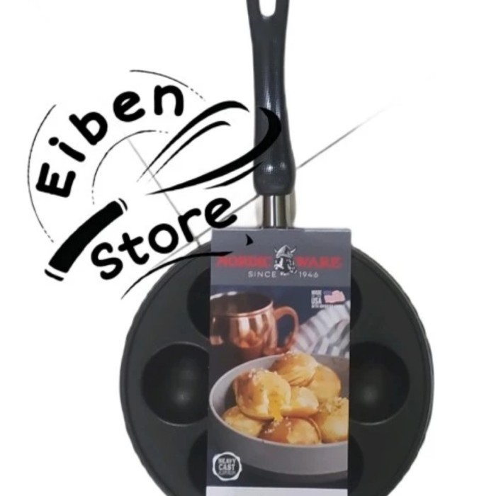 

[New Ori] Nordic Ware Denmark Ebelskiver Filled Pancake Pan/ Poffertjes Pan 7Cav Terbaru