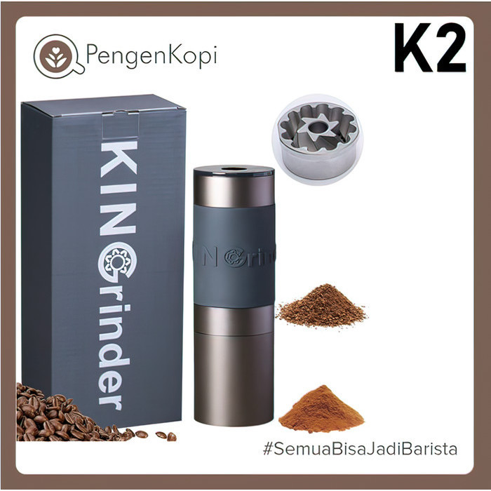 [New Ori] Kingrinder K2 Manual Coffee Grinder Iron Grey Diskon