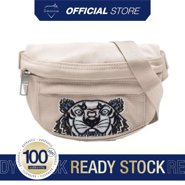 ✅New Kenzo Tiger Beige Mini Waistbag / Tas Branded Original Terbatas
