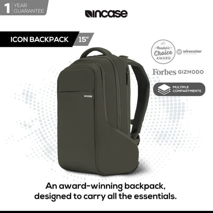 ✅New Incase Anthracite Icon Backpack Diskon