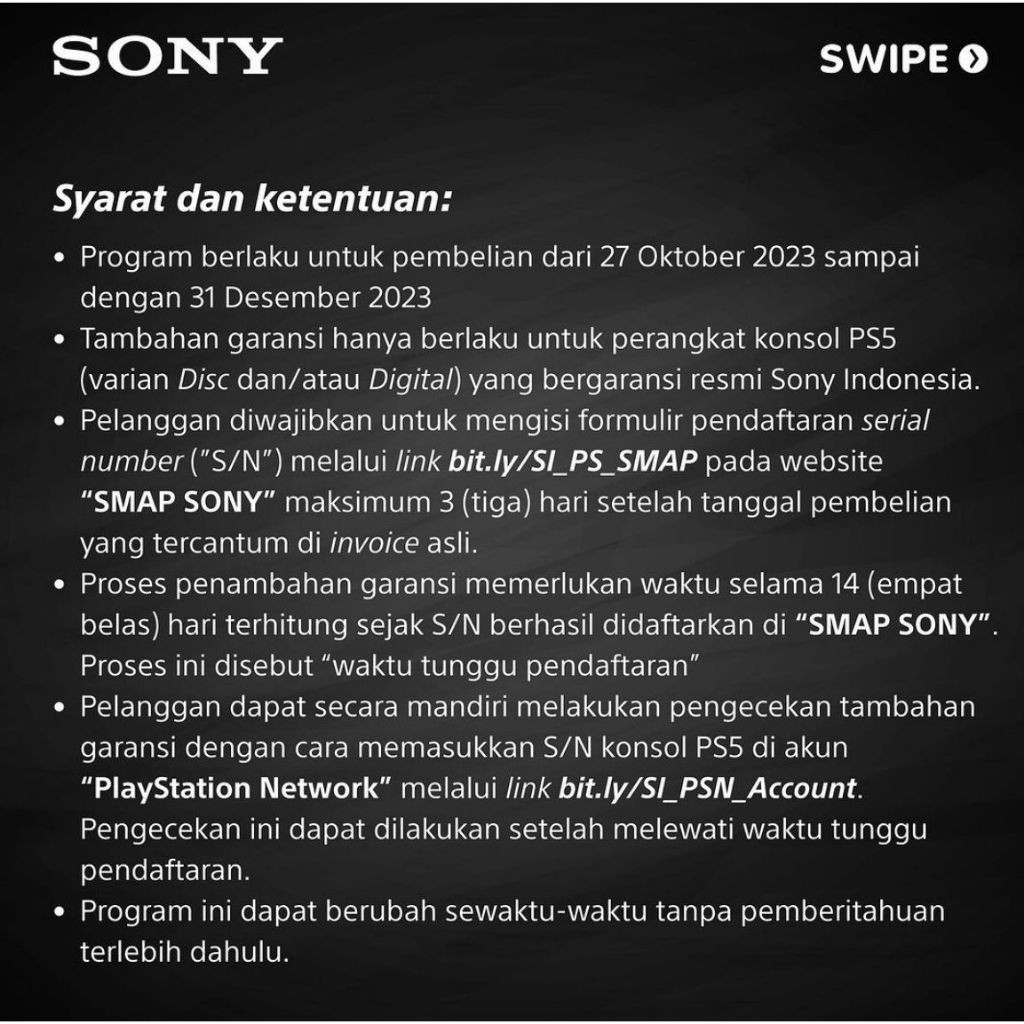 [LIMITED QUALITY] Sony PlayStation PS5 Console Mesin Disc Version Full Game