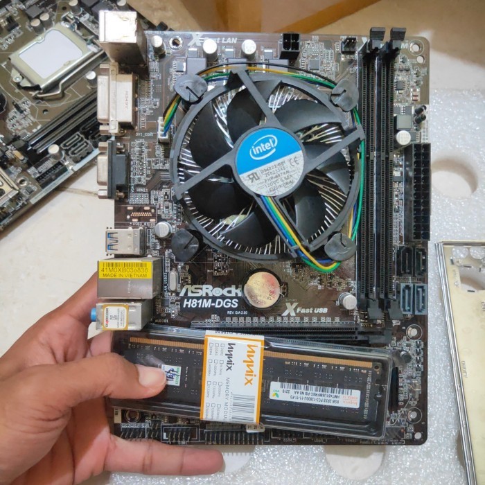 Paket Mobo H81 Core i3 4160 Ram 16gb fan
