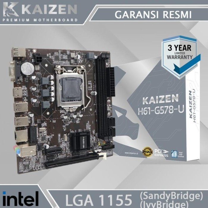 Motherboard KAIZEN H61 LGA 1155 DDR3 H61 Mainboard Mobo H61