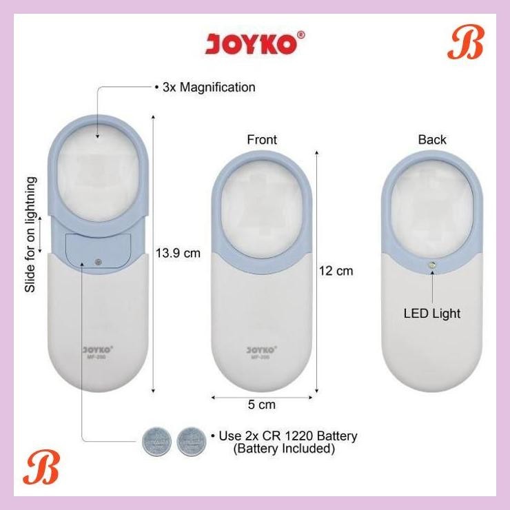 

| KG | JOYKO MAGNIFIER WITH LIGHT LED KACA PEMBESAR DENGAN LAMPU LED MF-200