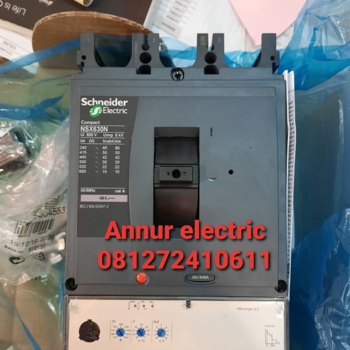[New Ori] Mccb Nsx630N 3P 630A 50Ka Schneider Berkualitas