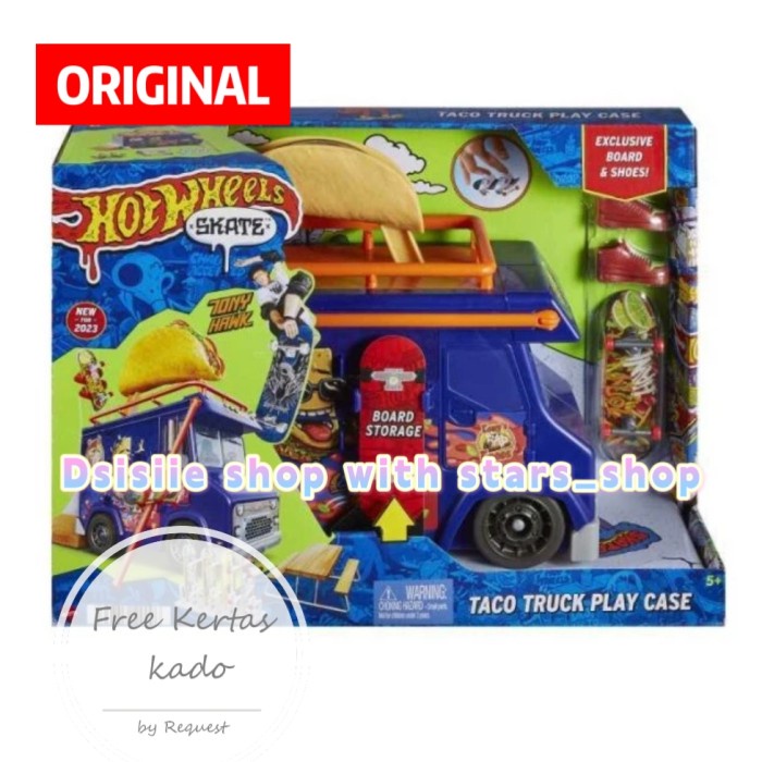 [Original] Hotwheels - Hot Wheels Skate Tony Hawk Taco Truck Play Case Original Terbatas