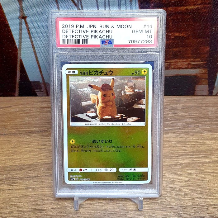 ✅Baru Kartu Pokemon Japanese Sun  Moon Detective Pikachu Psa 10 Gem Mint Terbatas