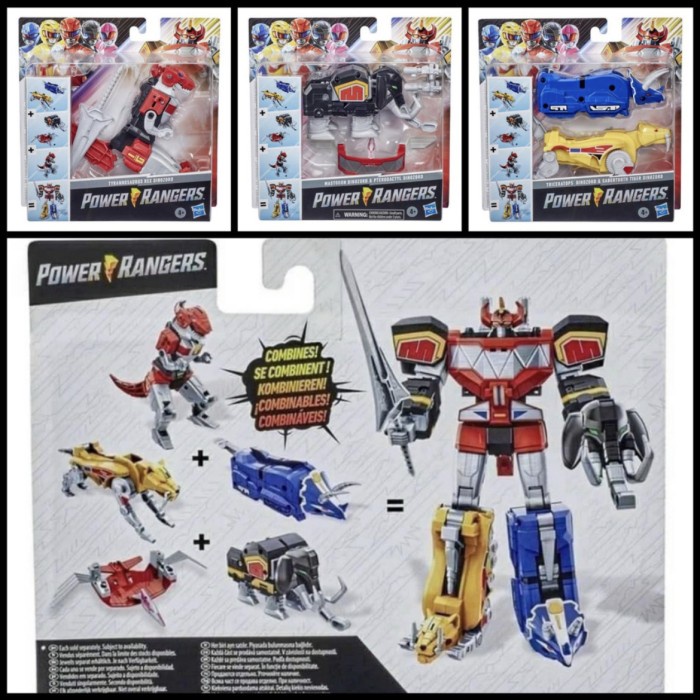 [Original] Power Rangers Dino Megazord Set Action Figure Dino Megazord 3In 1 Terbaru