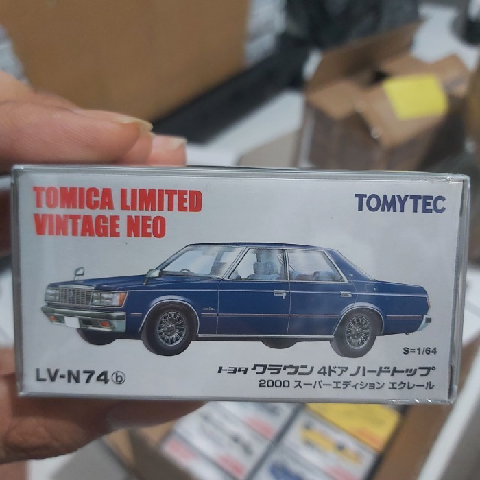 [Original] Tomica Limited Vintage Neo Lv N-74B Crown 4Door Hardtop Blue Terbatas