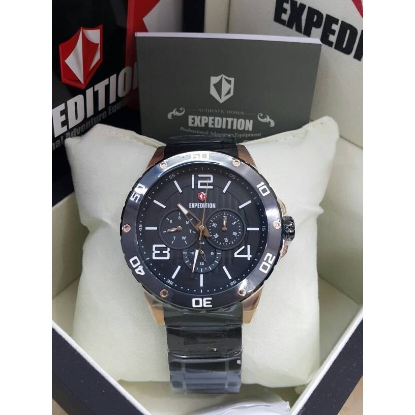 ✅New Jam Tangan Expedition Exp 6719 Black Rosegold Berkualitas