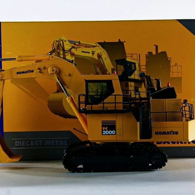 [Original] Miniatur Diecast Excavator Komatsu Pc 2000 Beko Replika Alat Berat Terbaru
