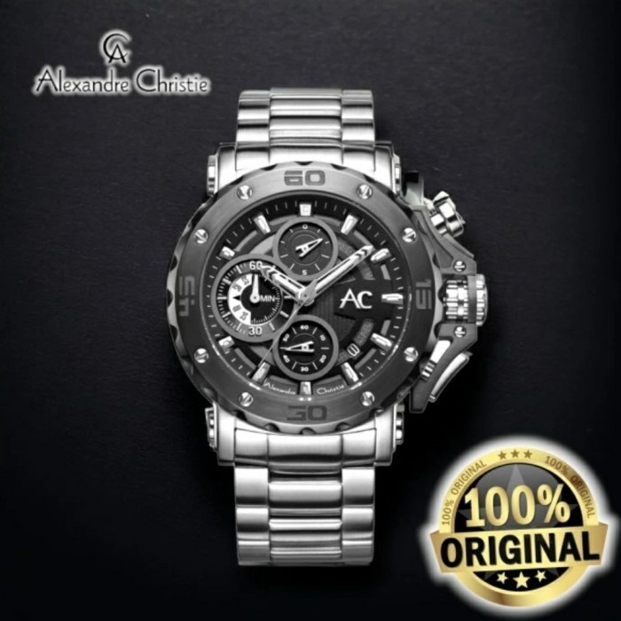 ✅New Alexandre Christie Pria Ac9205 Ac 9205 Silver Black Limited