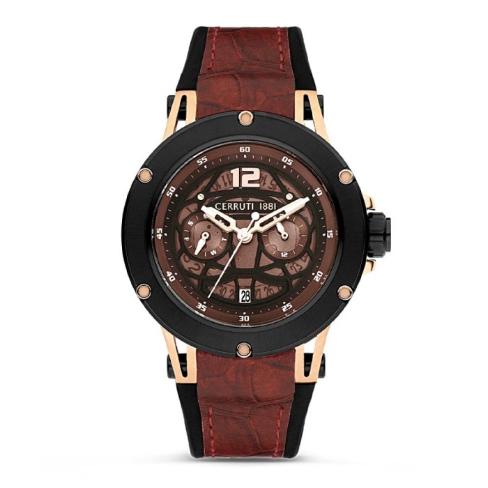 ✅New Ori Jam Tangan Pria Cerruti Ciwgq2224801 Velletri Brown Original Limited