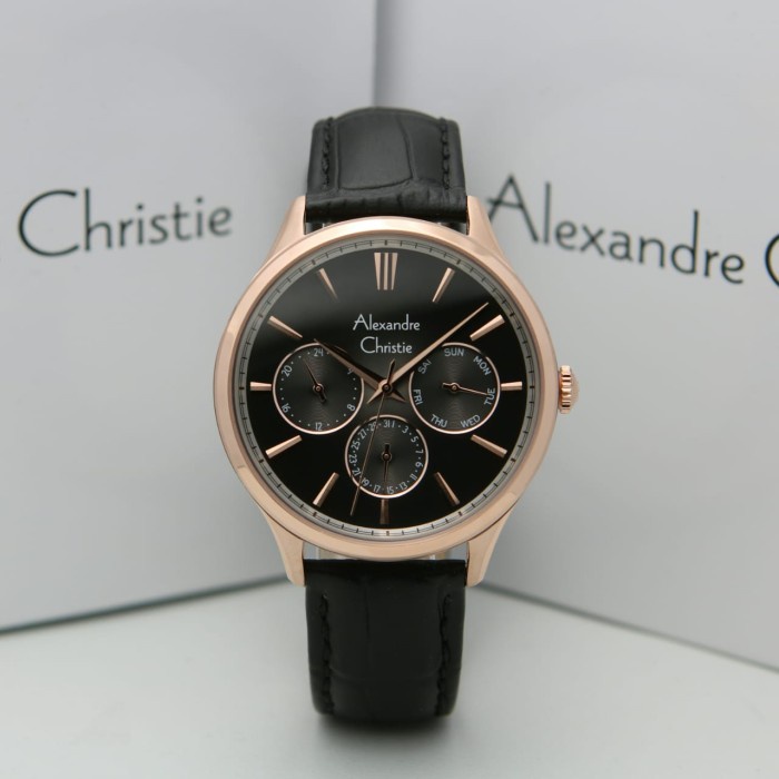 ✅New Alexandre Christie Pria Ac6569 / Ac 6569 Rosegold Black Original Limited
