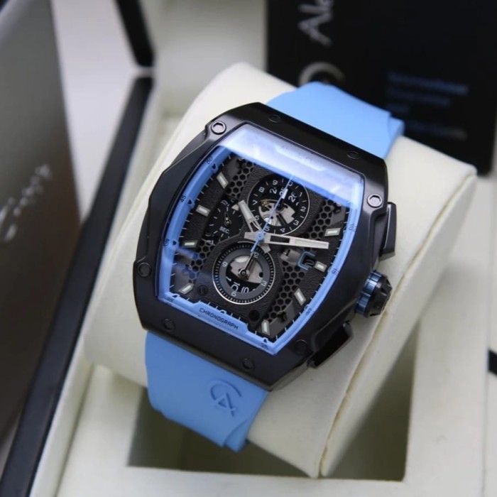 ✅New Ori Alexander Christie 6608 Ac 6608 Ac 6608 Black Blue Pria Original Terbatas