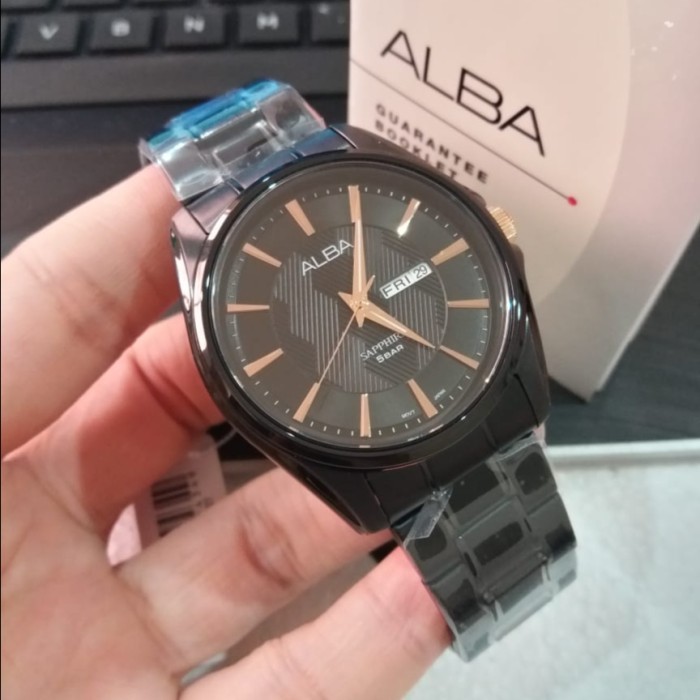 ✅Original Jam Tangan Pria Alba Aj6093X1 Aj6093 Black Original Diskon
