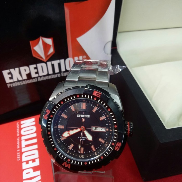 ✅Original Jam Tangan Pria Expedition Mechanical/Automatic E 6350 M Silver Berkualitas